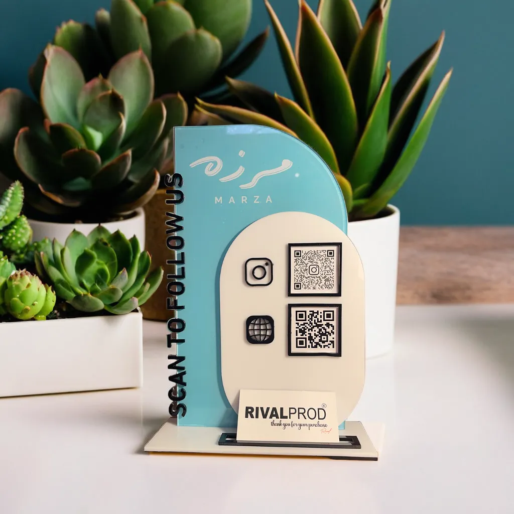 Premium Acrylic QR Code Stand - Image 2