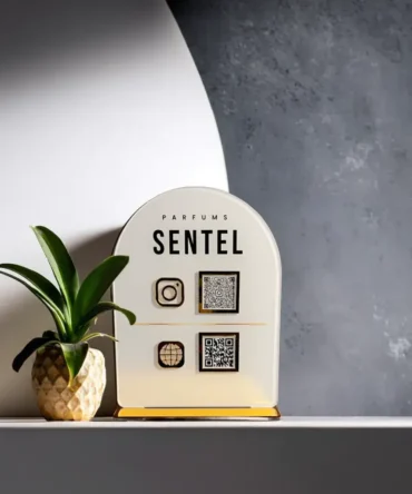 Custom Dual QR Code Stand