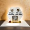 Hexagonal Acrylic QR Stand